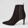 Bryann Black Suede Elastic Chelsea Boots