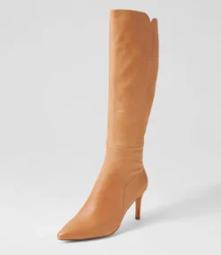 Buel Cappuccino Leather Knee High Boots
