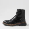 Buford Black Leather Lace Up Boots