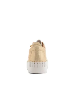 Bump Gold Croco Leather Sneakers Ws