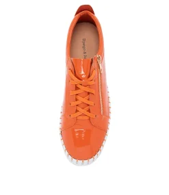 Bump Orange Patent Leather Sneakers Ws