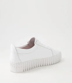 Bump White Leather Sneakers