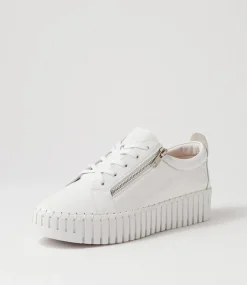 Bump White Patent Leather Sneakers