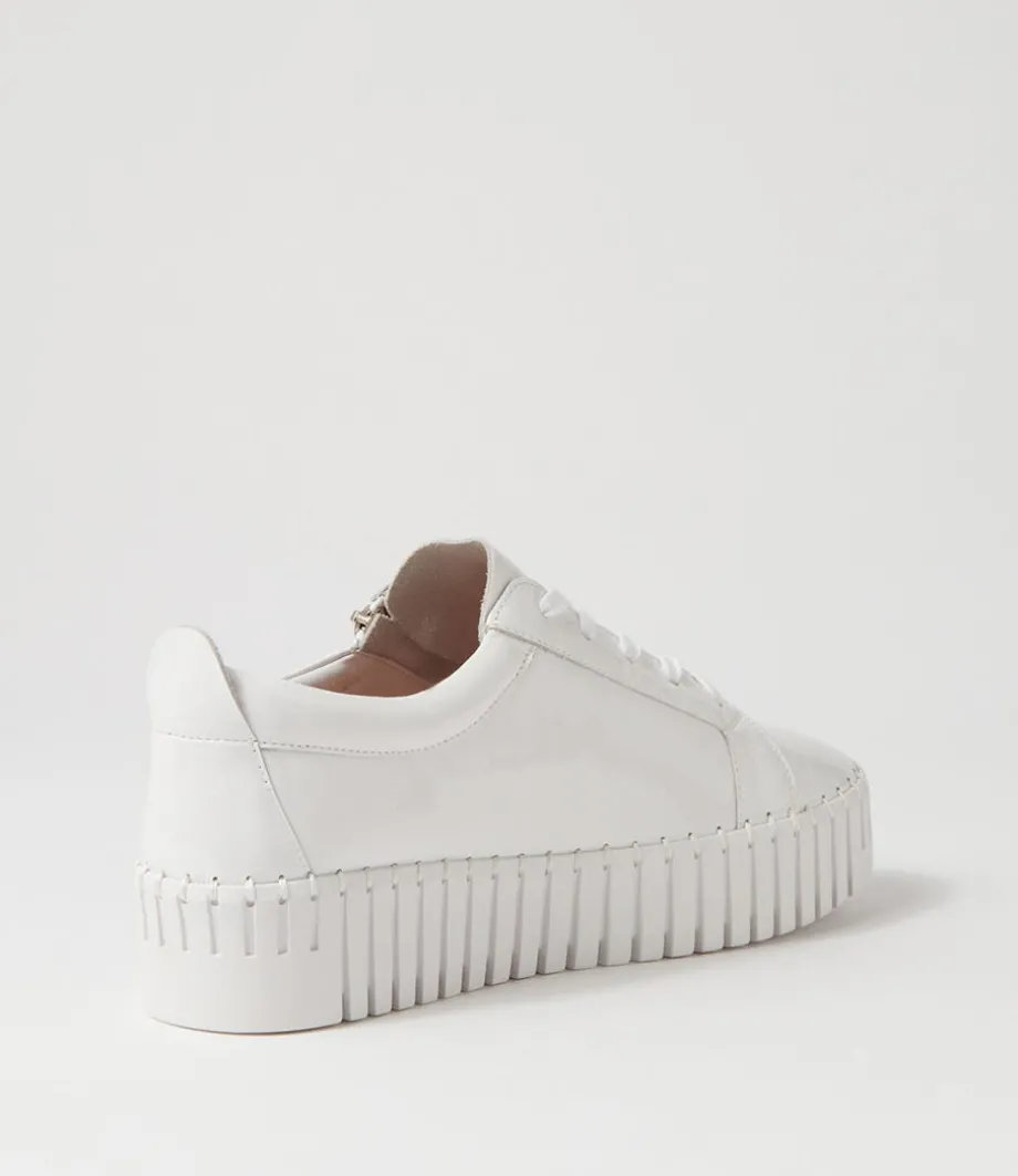 Bump White Patent Leather Sneakers