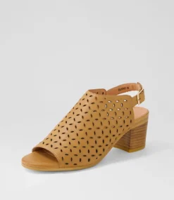 Burne Dark Tan Leather Sandals