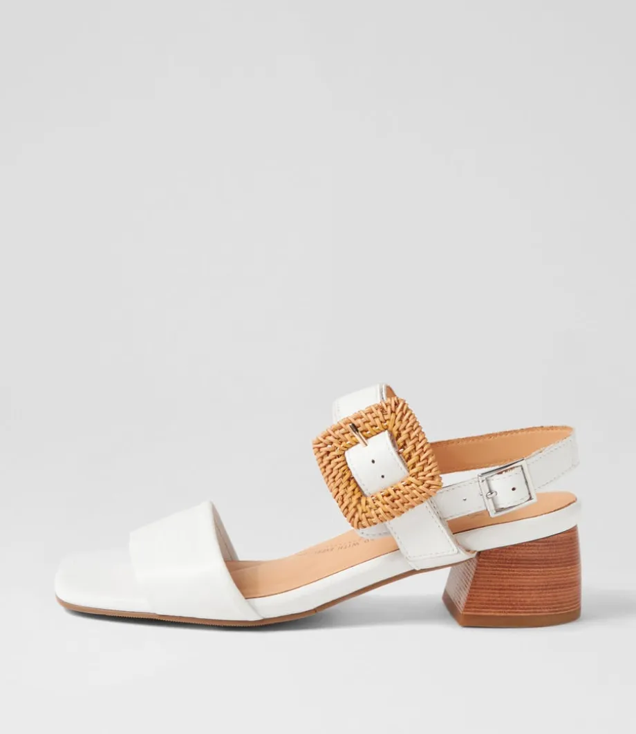 Cabalas W White Leather Sandals