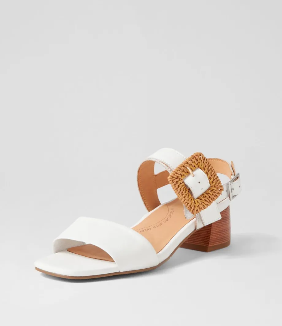 Cabalas W White Leather Sandals