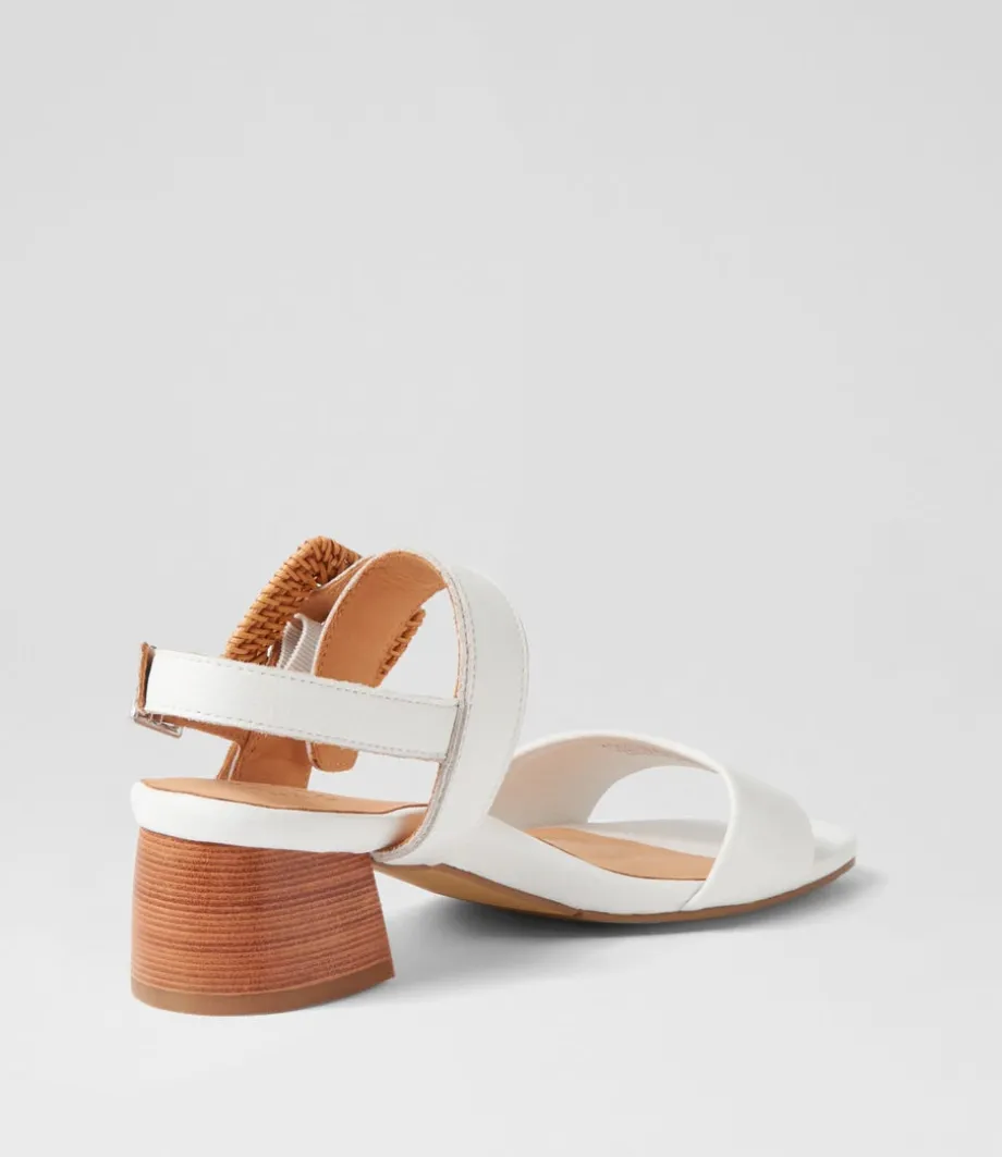 Cabalas W White Leather Sandals