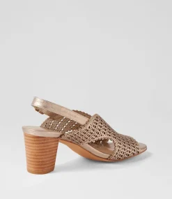 Cailely Champagne Shrunken Leather Sandals