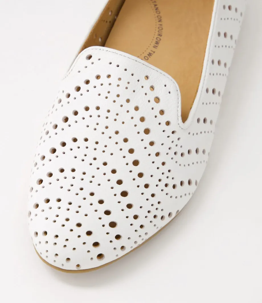 Calbert Xf White Leather Loafers
