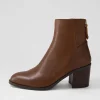 Calley Dark Brown Leather Chelsea Boots