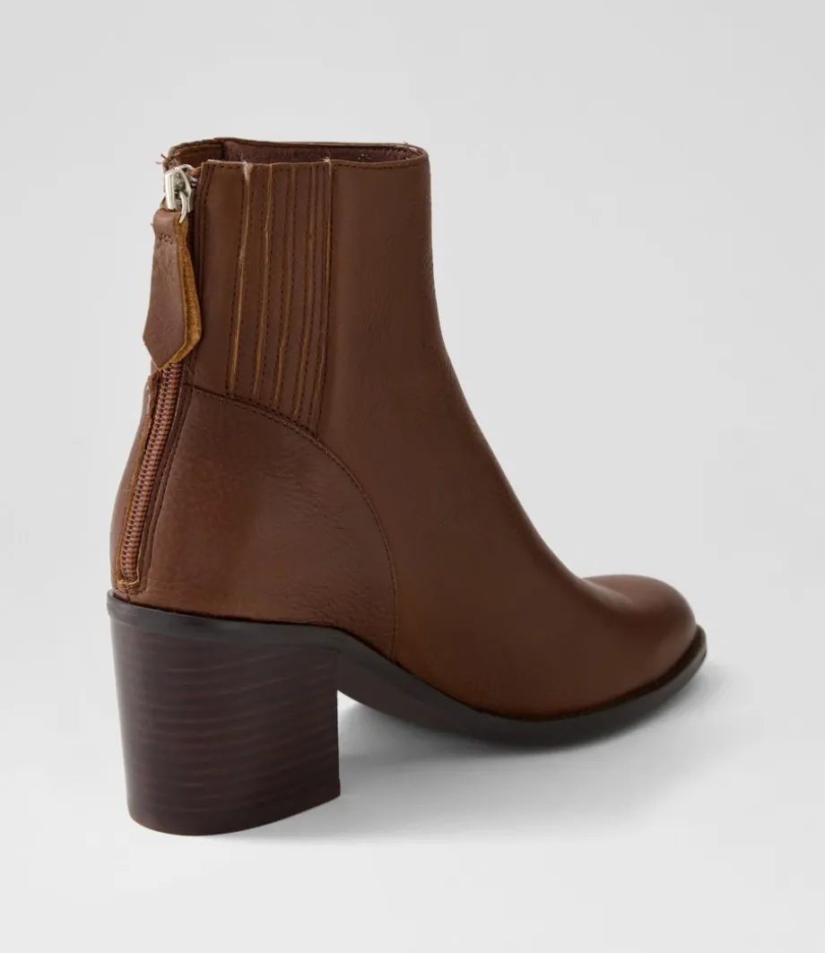 Calley Dark Brown Leather Chelsea Boots