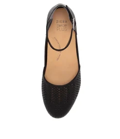 Camay Xf Black Leather Flat Shoes