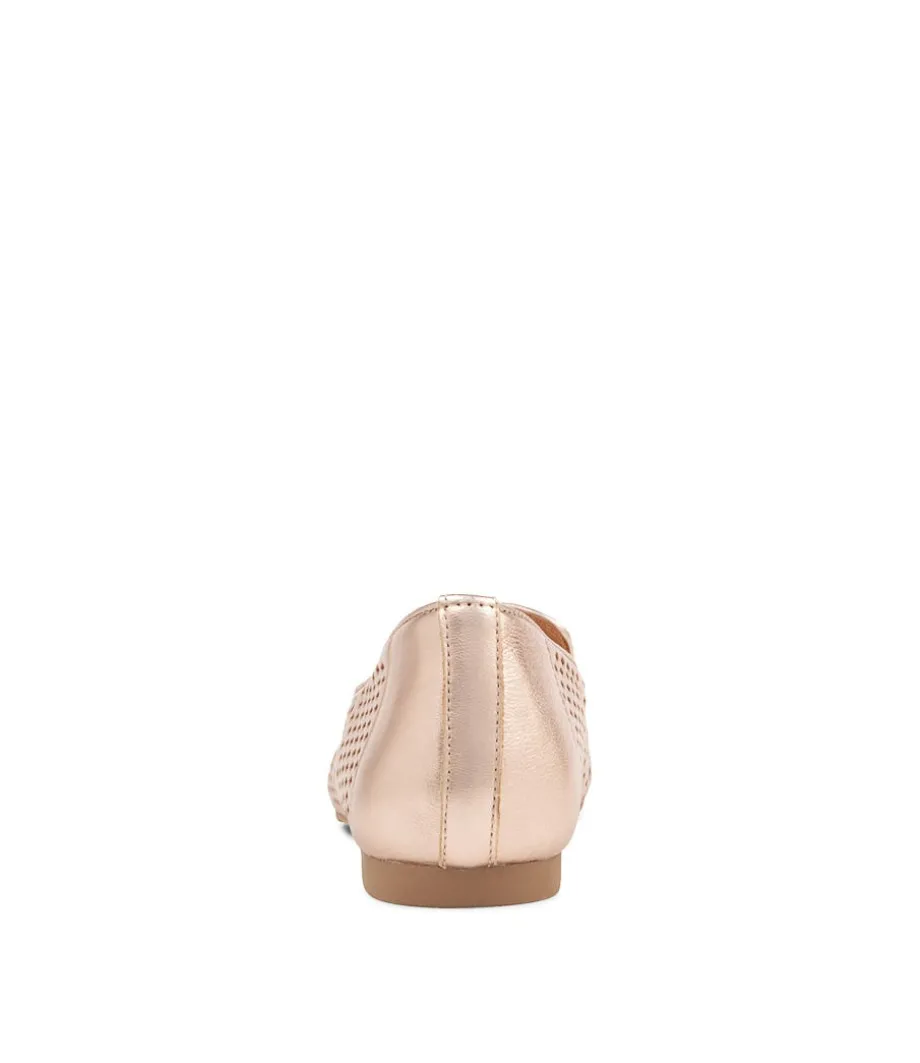 Cambe Xf Pale Rose Gold Leather Loafers