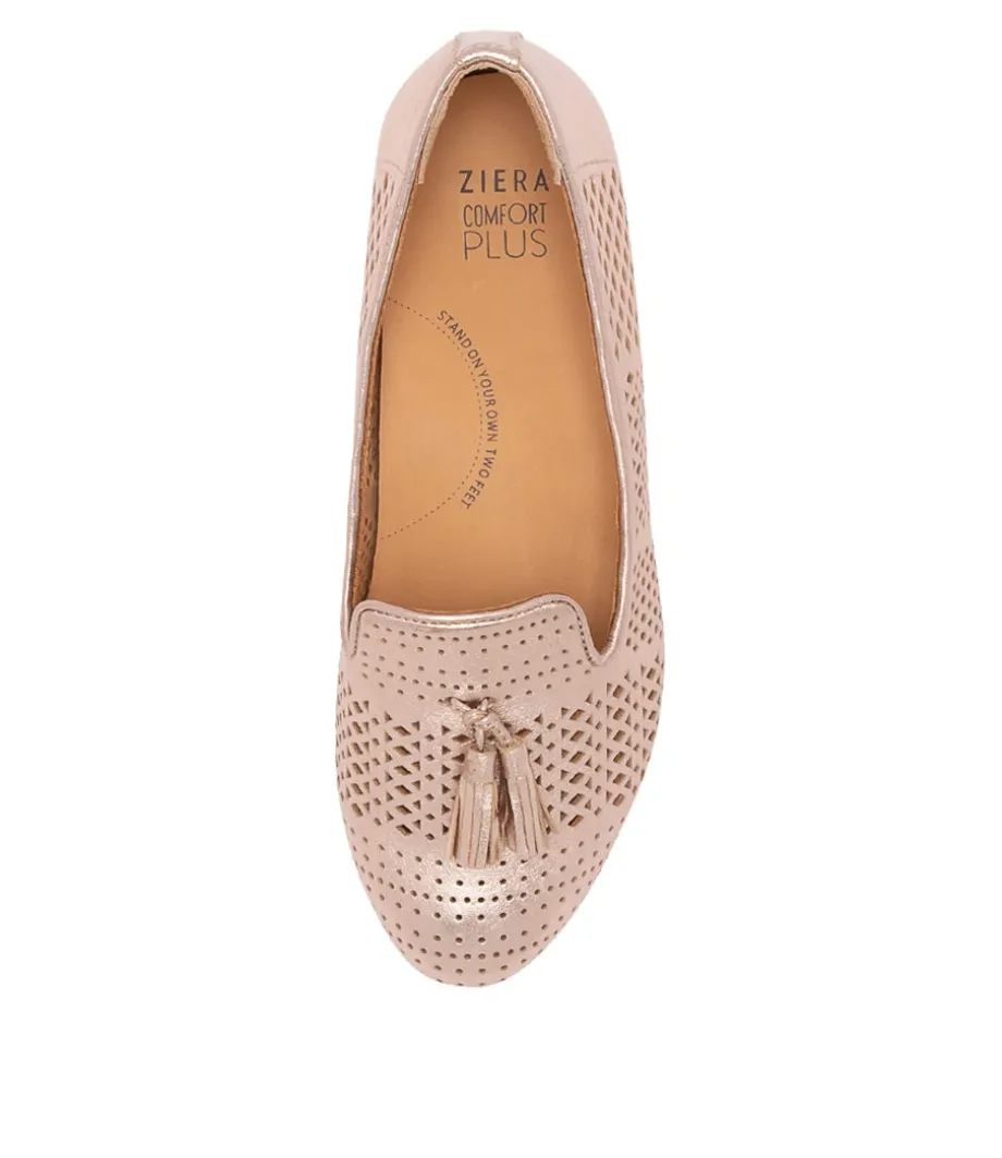 Cambe Xf Pale Rose Gold Leather Loafers