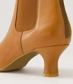 Capeyas Tan Leather Ankle Boots