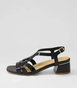 Caracas W Black Patent Leather Sandals