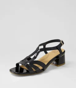 Caracas W Black Patent Leather Sandals