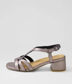 Caracas W Pewter Leather Sandals