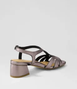 Caracas W Pewter Leather Sandals
