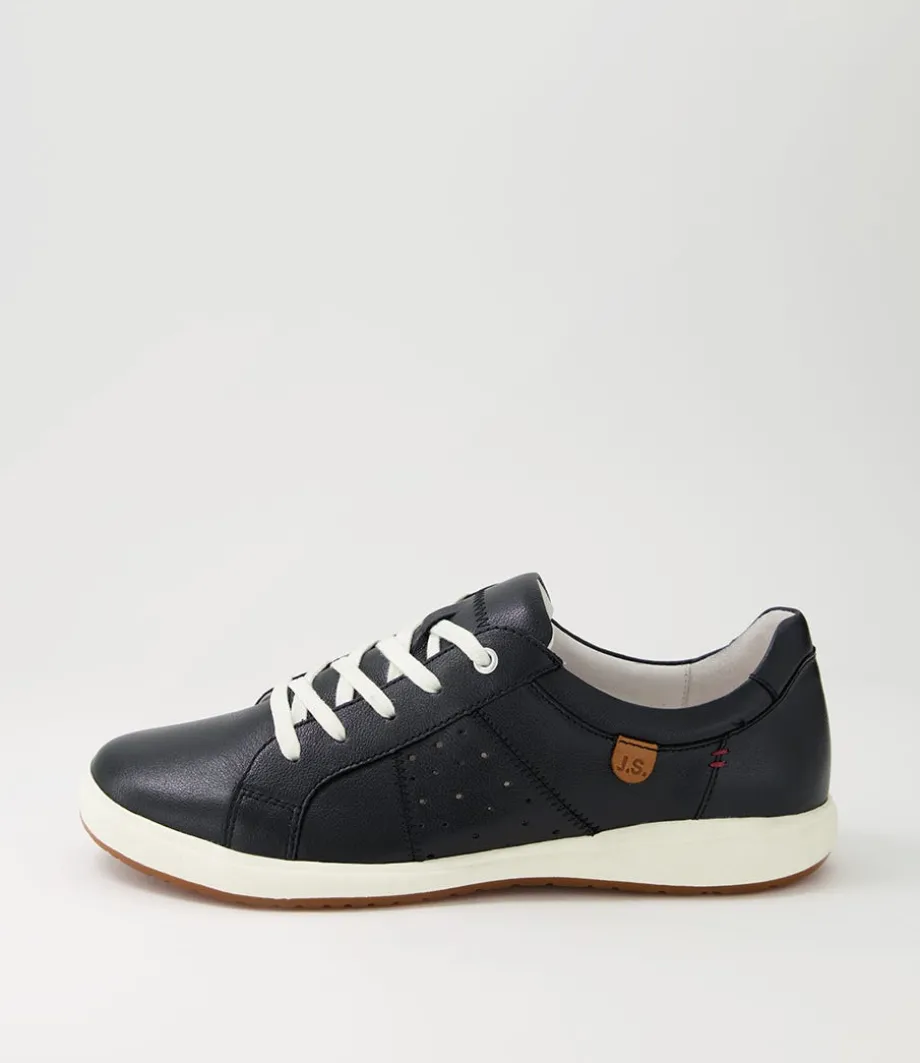 Caren 01 Black Leather Sneakers