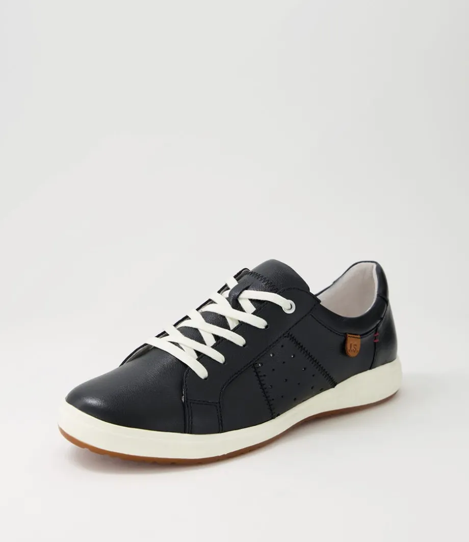 Caren 01 Black Leather Sneakers