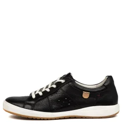Caren 01 Black Leather Sneakers