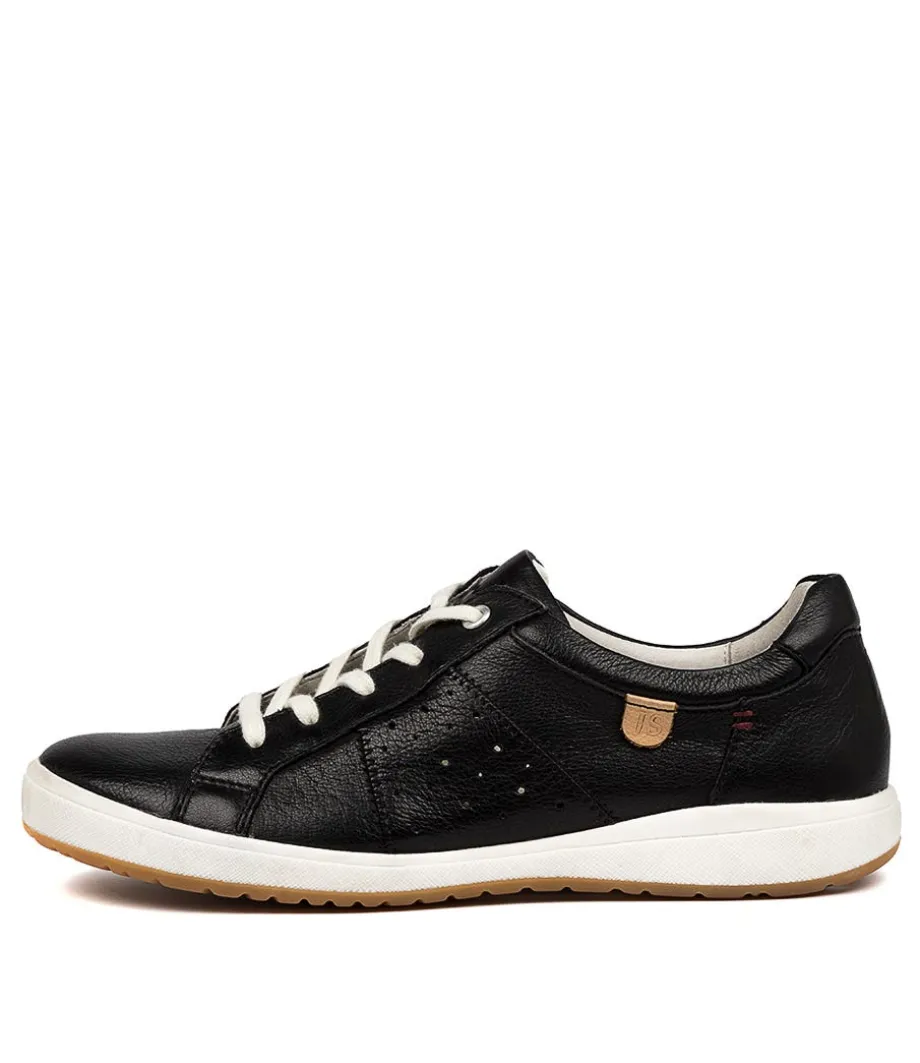 Caren 01 Black Leather Sneakers