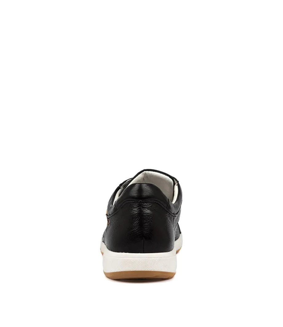 Caren 01 Black Leather Sneakers