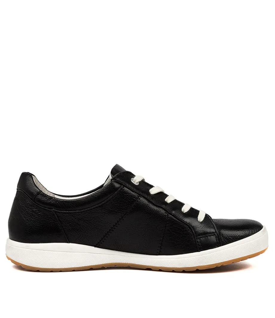 Caren 01 Black Leather Sneakers