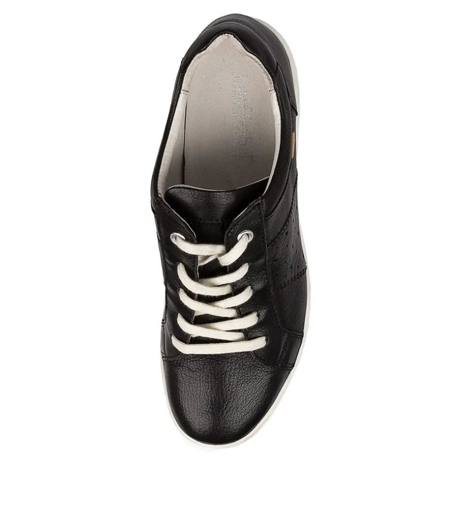 Caren 01 Black Leather Sneakers