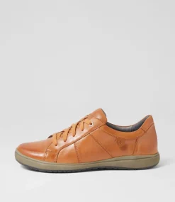 Caren 42 Camel Leather Sneakers