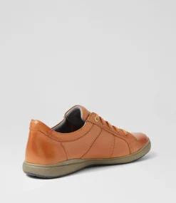 Caren 42 Camel Leather Sneakers