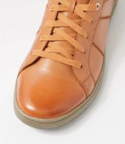 Caren 42 Camel Leather Sneakers