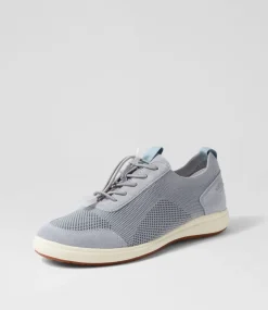 Caren 48 Skyblue Leather Sneakers