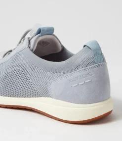 Caren 48 Skyblue Leather Sneakers