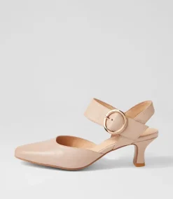Caris Cafe Leather Heels