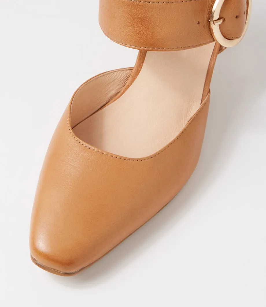 Caris Tan Leather Heels
