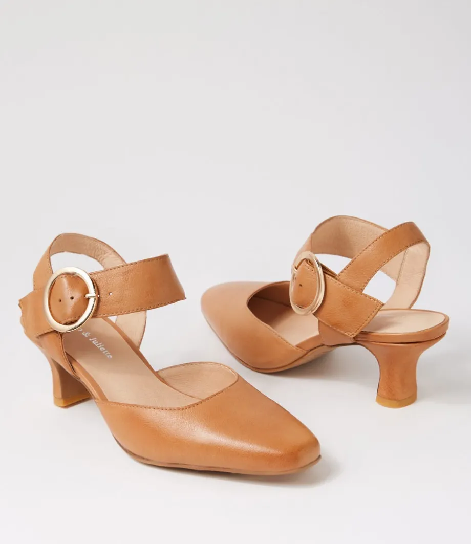 Caris Tan Leather Heels