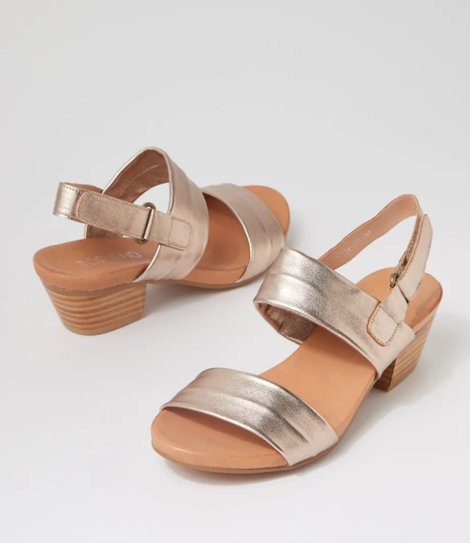Cartha Champagne Leather Sandals