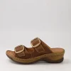 Catalonia 76 Brandy Leather Slides