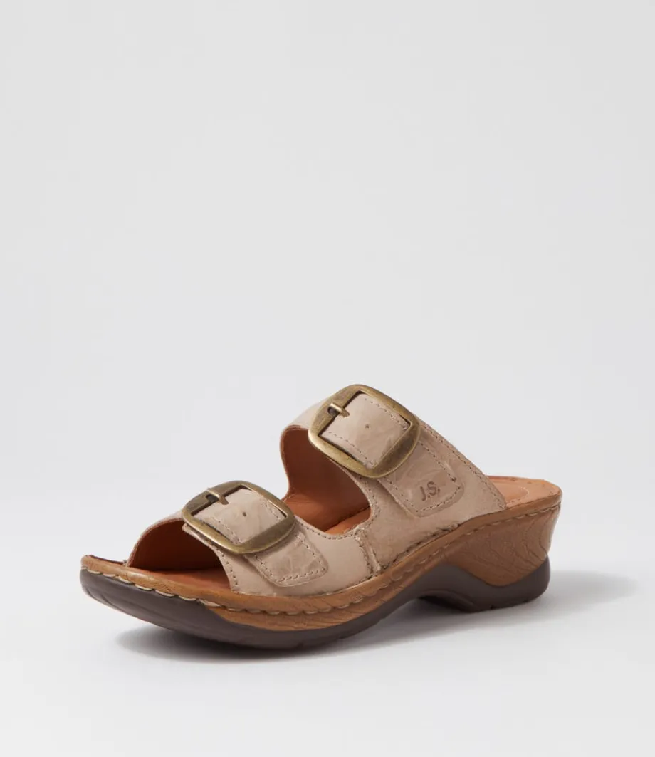 Catalonia 76 Creme Leather Slides