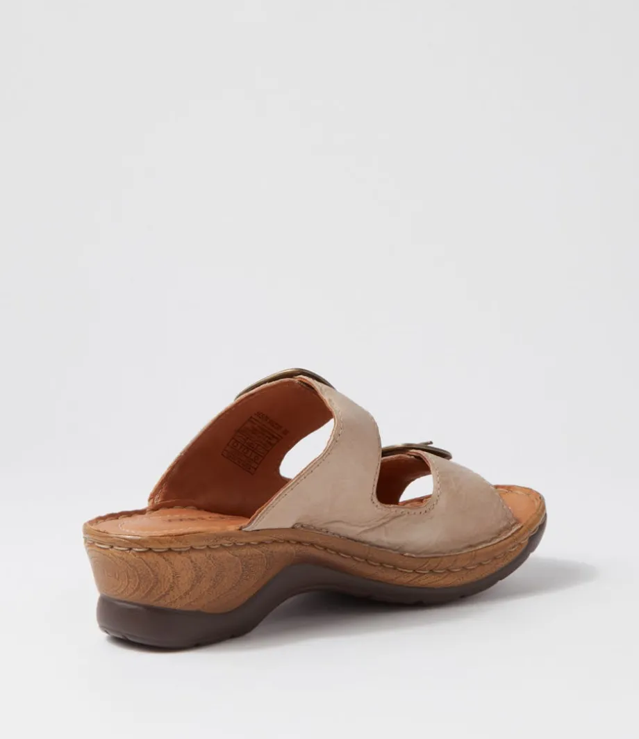 Catalonia 76 Creme Leather Slides