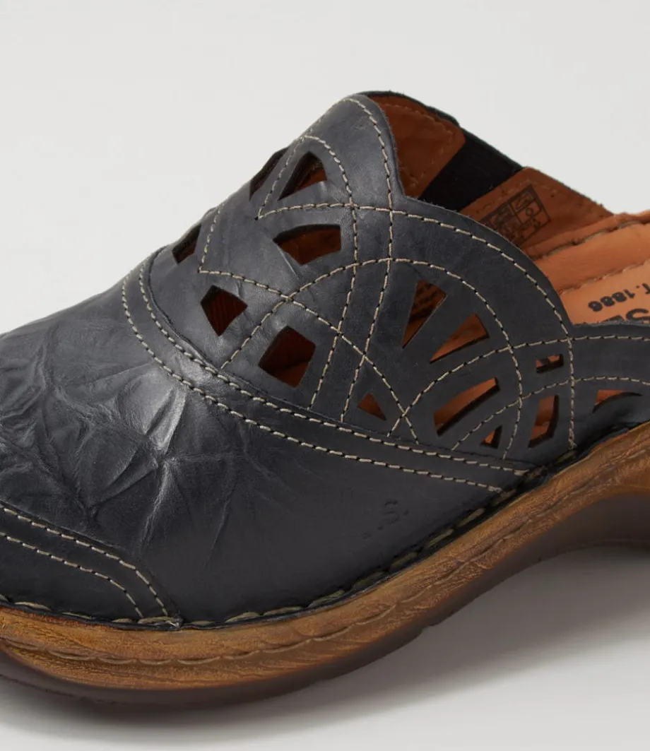 Catalonia 41 Dunkleblau Leather Clogs