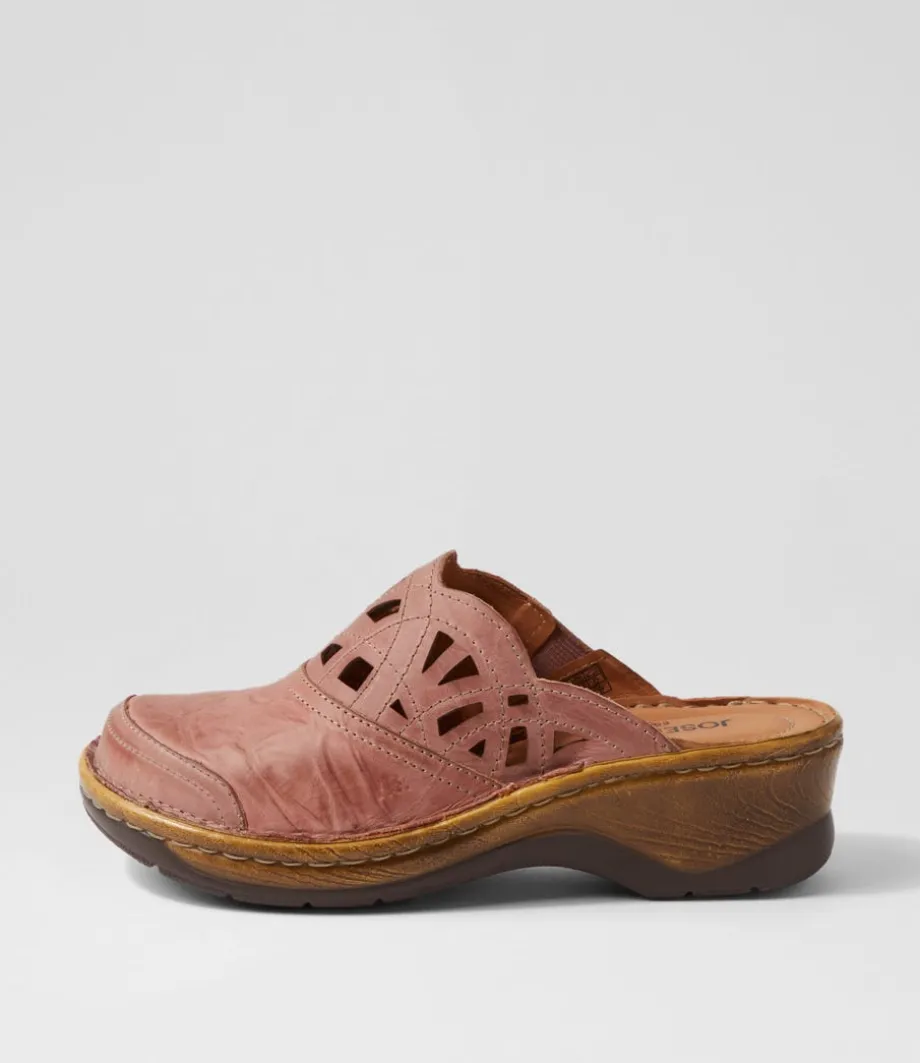Catalonia 41 Rosa Leather Clogs
