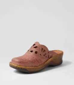 Catalonia 41 Rosa Leather Clogs