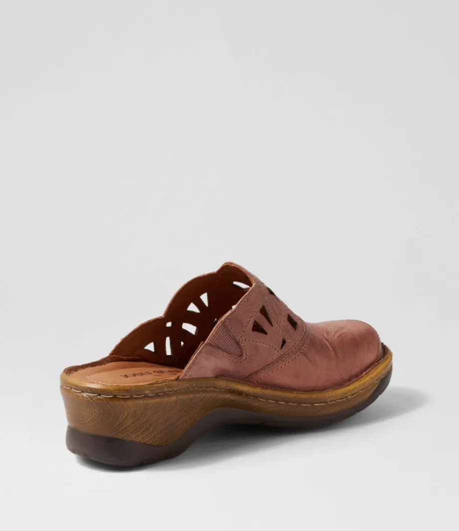 Catalonia 41 Rosa Leather Clogs