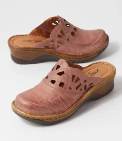 Catalonia 41 Rosa Leather Clogs