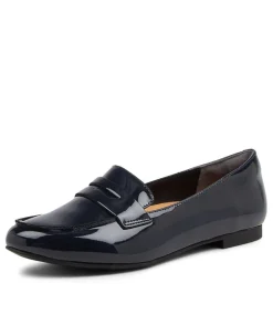 Cedar Xf Navy Patent Leather Loafers