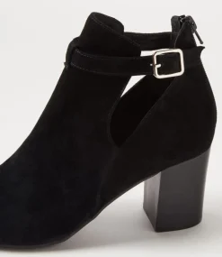 Cerina Black Suede Sandals